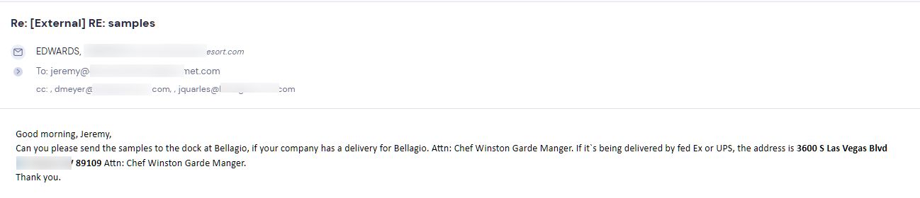 Retailer reply from CMJJ Gourmet